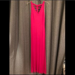 Hot Pink Venus maxi dress